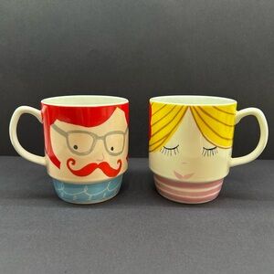 Portmeirion Mr & Mrs. Cute Couple Mug Set